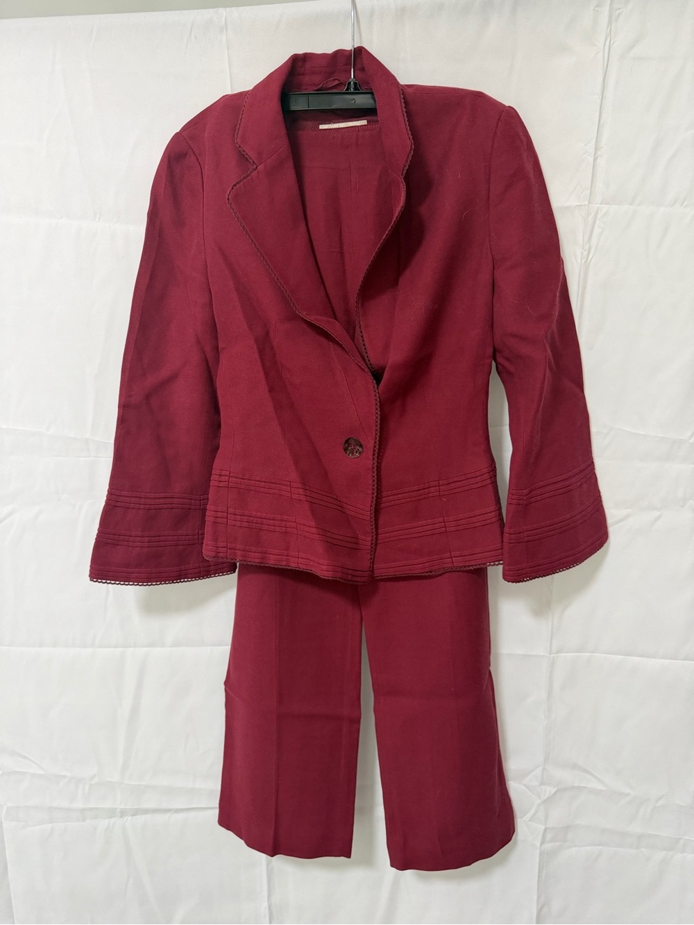 Emporio Armani Burgundy Satin Lining Jacket
